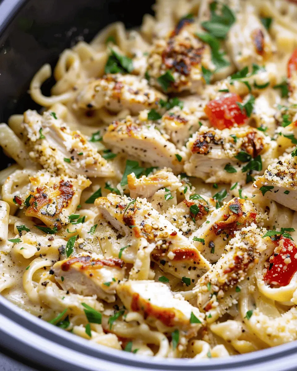 Crockpot Garlic Parmesan Chicken Pasta: The Best Comfort Meal