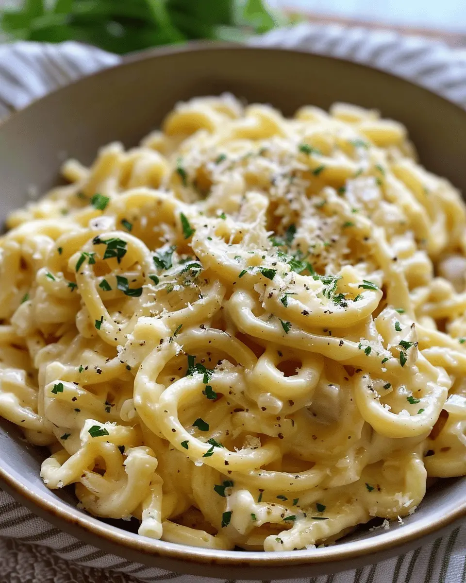One Pot Creamy Garlic Pasta in Just 20 Minutes with Turkey Bacon