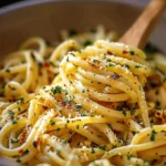 Italian Pasta with Garlic Olive Oil Sauce
