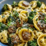 Garlic Parmesan Tortellini with Sausage and Broccoli