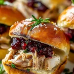 Thanksgiving Leftover Turkey Cranberry Sliders