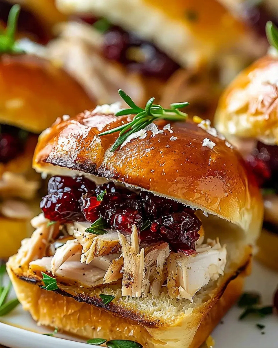Thanksgiving Leftover Turkey Cranberry Sliders Your Family Will Love
