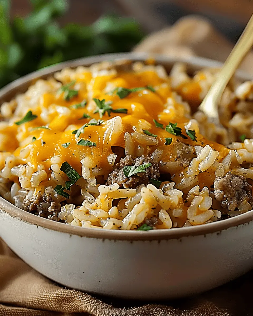 Cheesy Hamburger Rice Casserole: Indulgent Comfort Food Delight