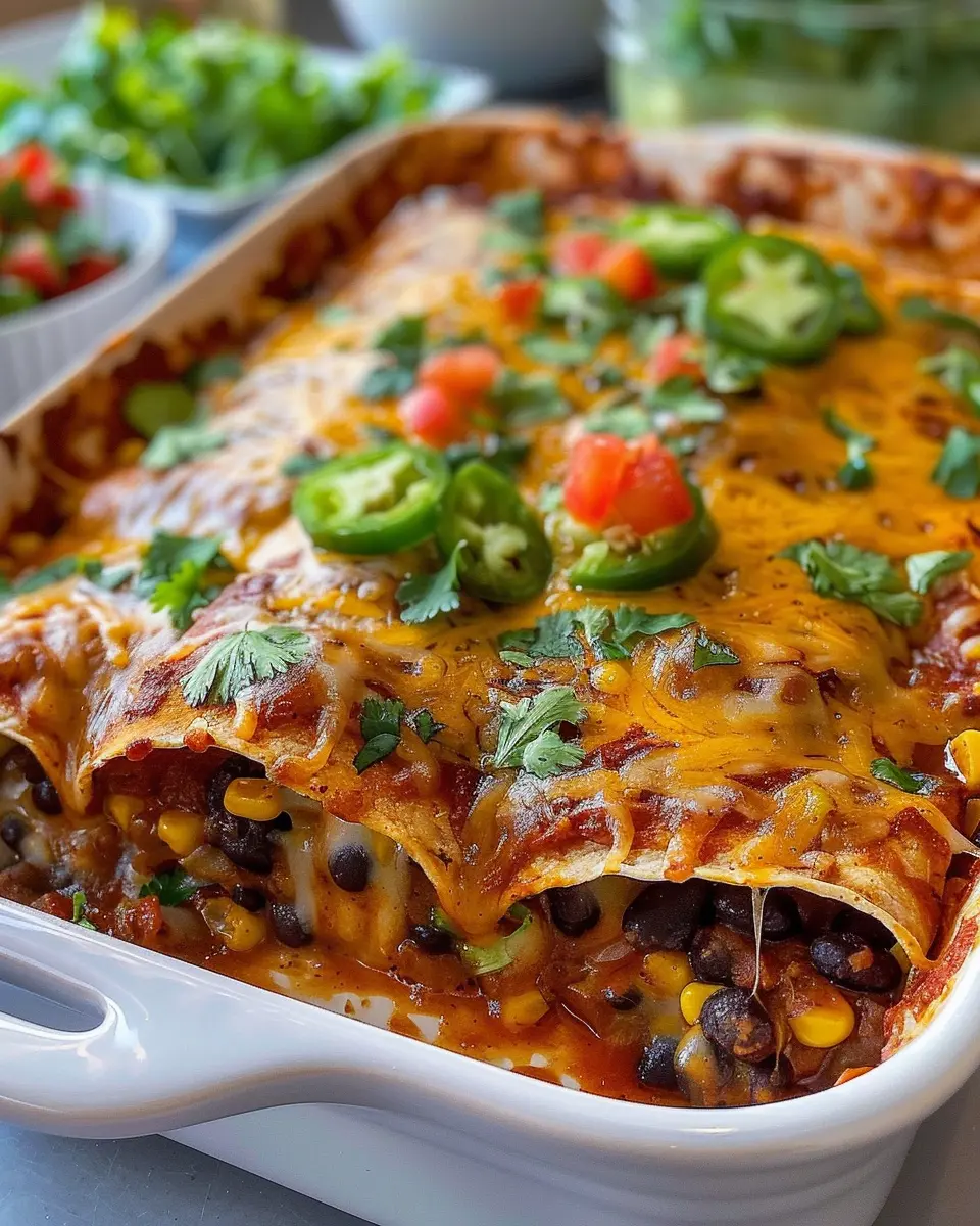 Vegetarian Black Bean Enchiladas: The Best Flavorful Tex-Mex Delight