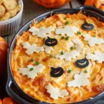 Halloween Buffalo Chicken Dip (Boo-ffalo Dip)