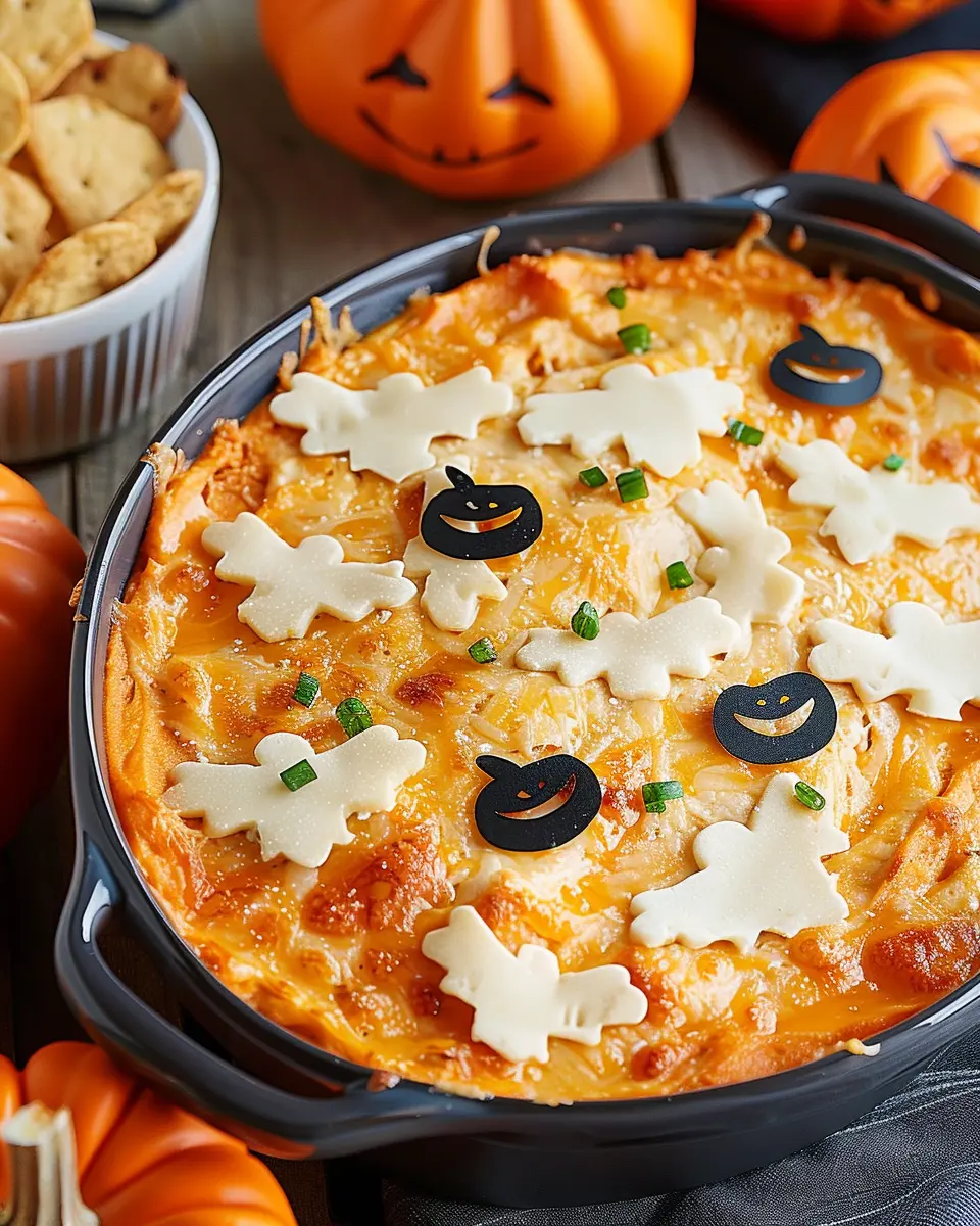 Halloween Buffalo Chicken Dip: The Best Boo-ffalo Dip Surprise