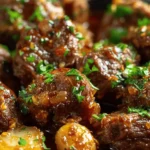 Slow Cooker Garlic Beef Bites
