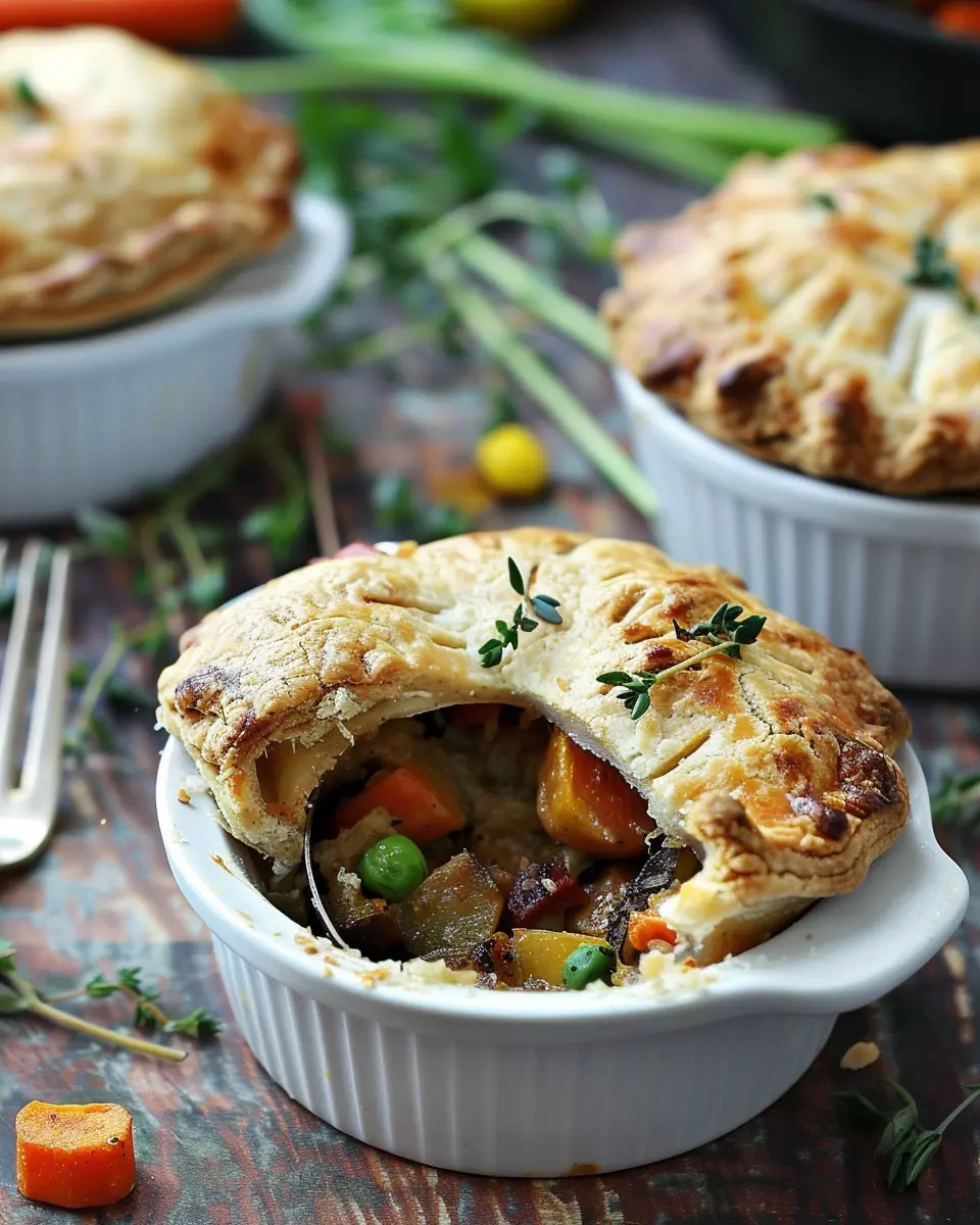 Roasted Autumn Vegetable Pot Pies: A Cozy Culinary Delight