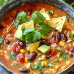 Crockpot Vegetarian Tortilla Soup for Cozy Weeknight Comfort