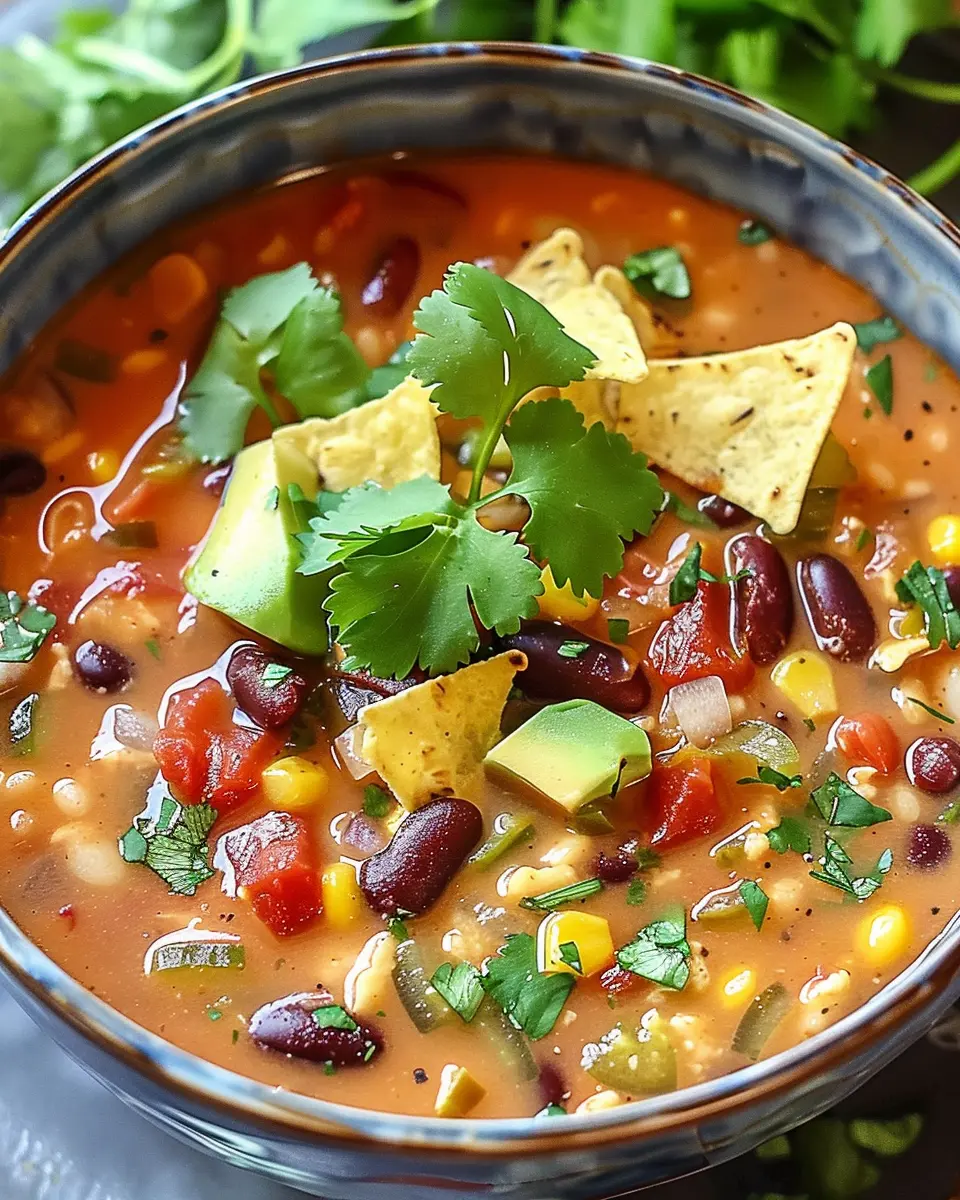 Crockpot Vegetarian Tortilla Soup for Cozy Weeknight Comfort
