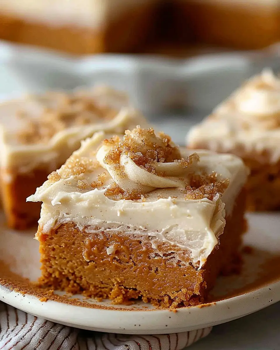 Pumpkin Bars with Brown Sugar Frosting: Easy Fall Dessert Delight