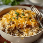 Cheesy Hamburger Rice Casserole