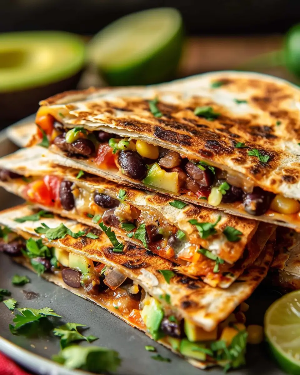 Vegan Quesadillas with Black Beans and Avocado: Easy, Flavorful Delight