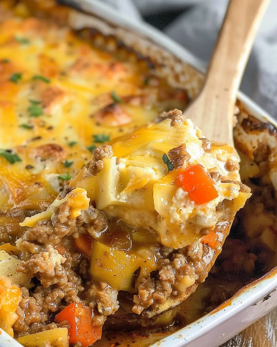 Hobo Casserole: Easy Ground Beef Recipe with Turkey Bacon Delight