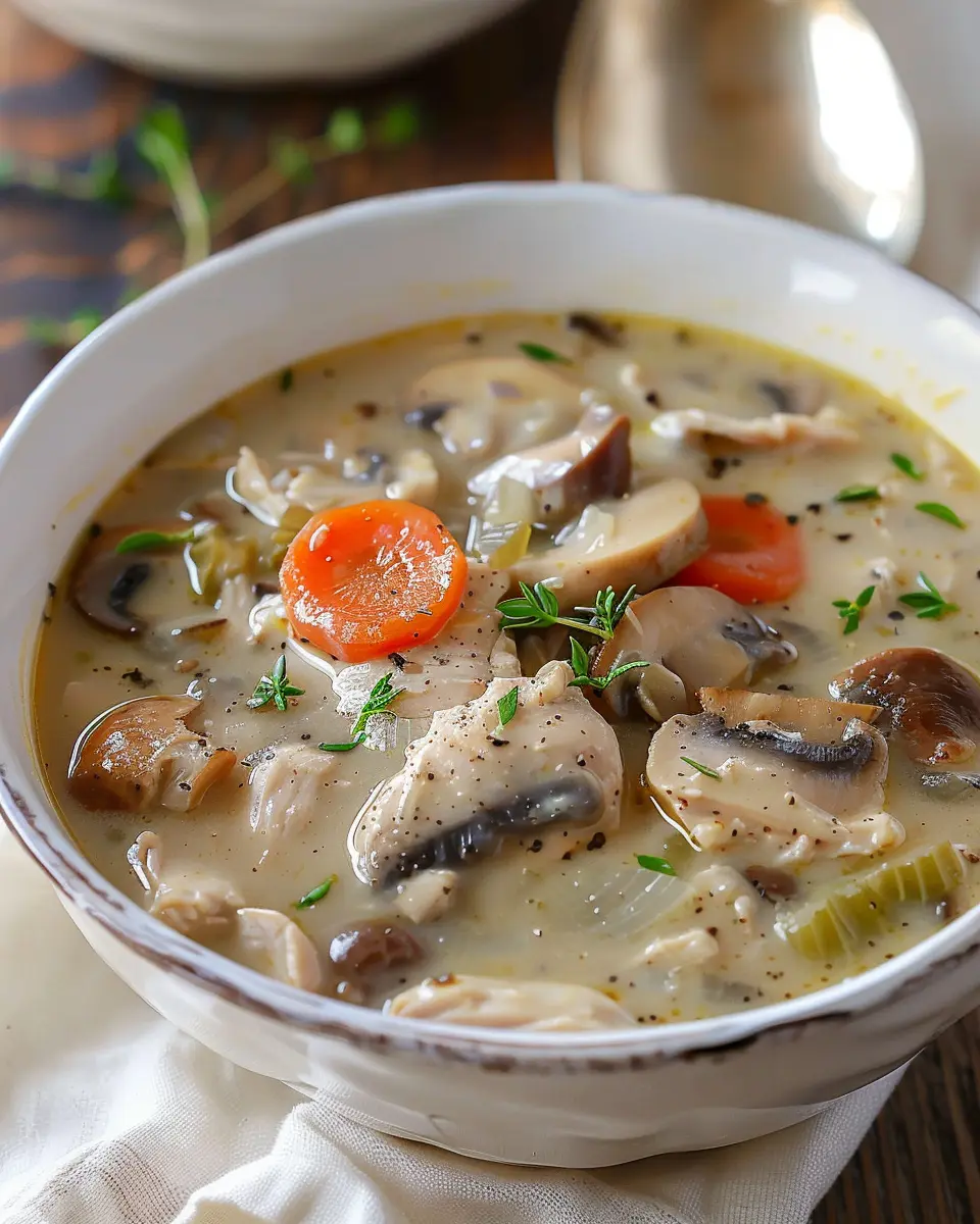 Comforting Rotisserie Chicken and Mushroom Soup for Cozy Nights