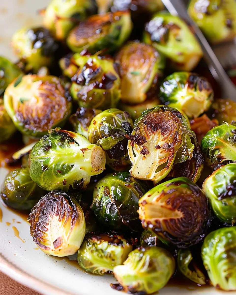 Honey Balsamic Brussels Sprouts: Easy &amp; Flavorful with Turkey Bacon