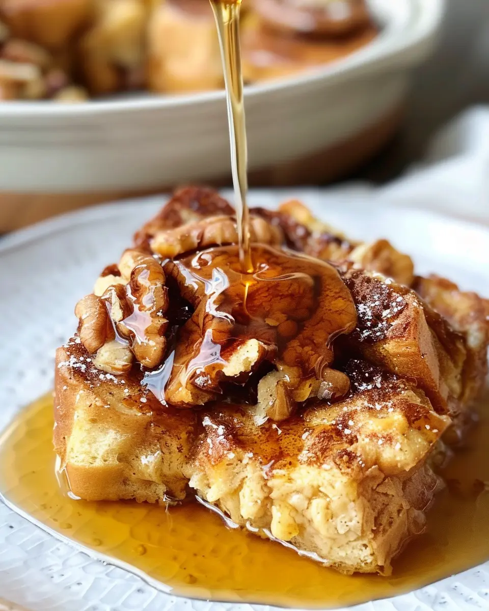 Easy Slow Cooker French Toast Casserole with Turkey Bacon Delight