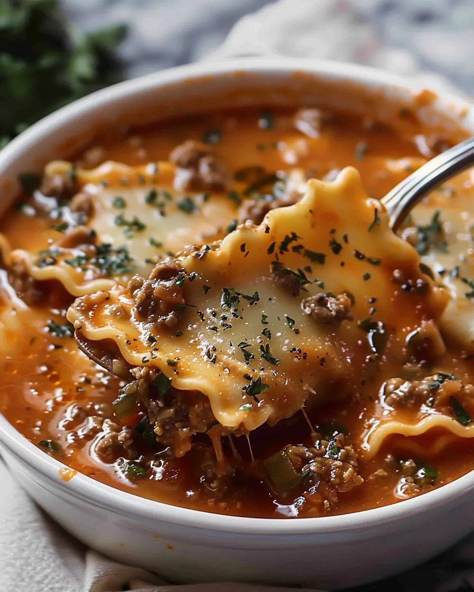 Mouthwatering One Pot Lasagna Soup: Easy Comfort Food Delight