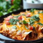 Crockpot Chicken Enchilada Casserole