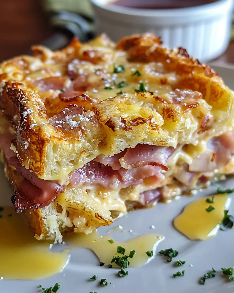 Monte Cristo Breakfast Casserole: Easy Turkey Bacon Delight