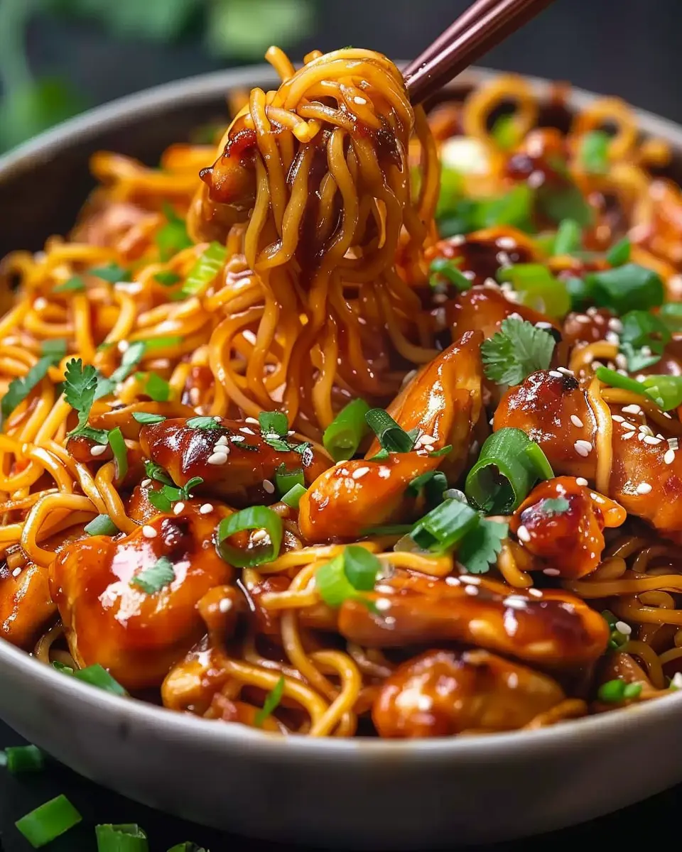 Sticky Garlic Chicken Noodles Recipe – The Best Easy Comfort Dish