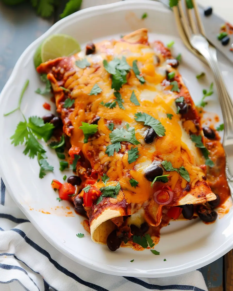 Vegetarian Black Bean Enchiladas: A Delicious Tex-Mex Delight