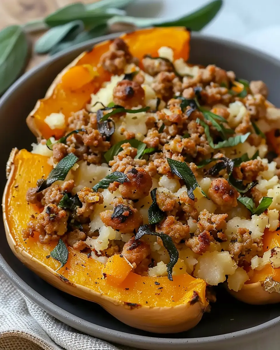 Healthy Roasted Butternut Squash with Ground Turkey Delightfully Simple and Delicious