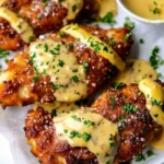 Pretzel Chicken with Mustard-Cheddar Sauce Delight