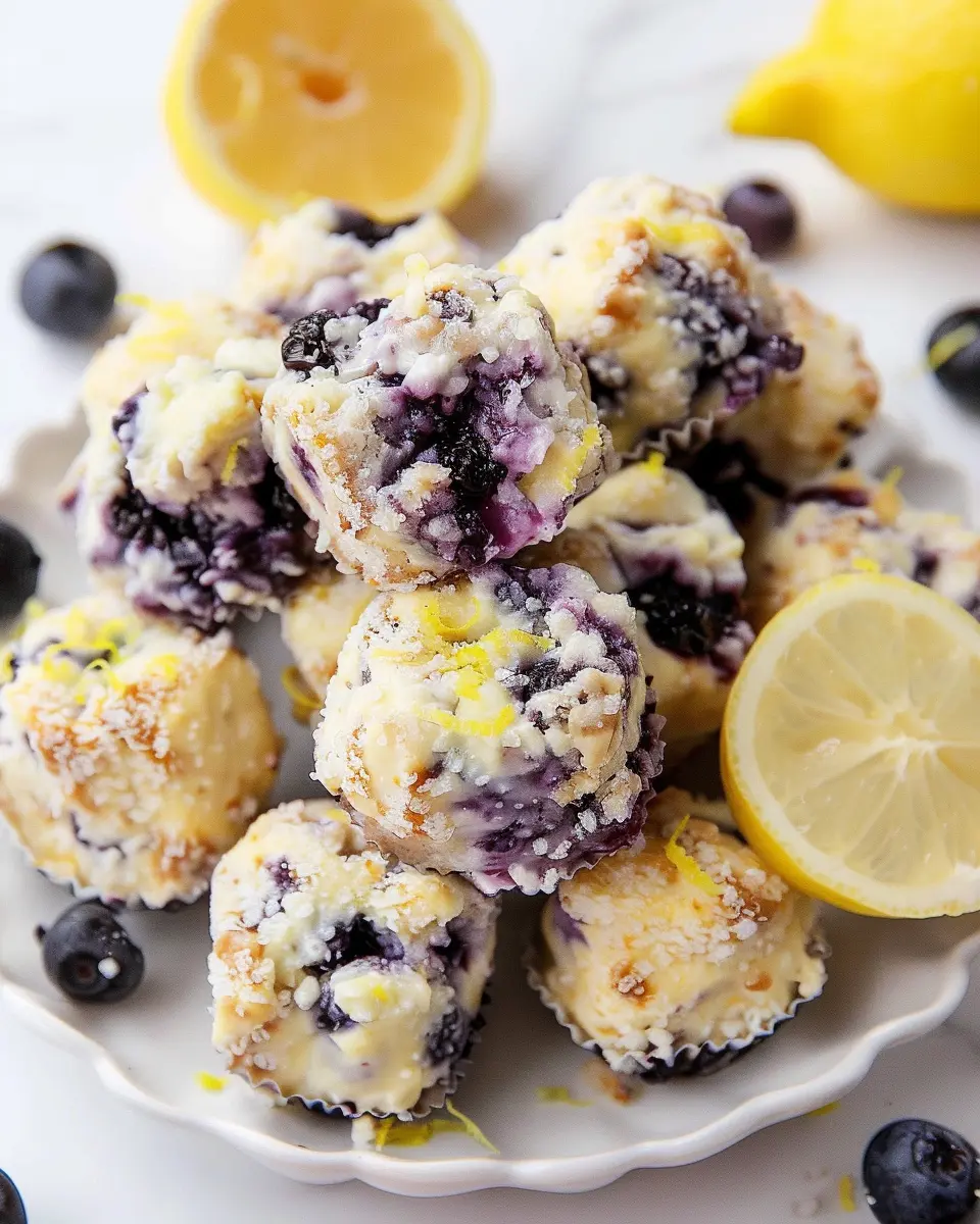 Blueberry and Lemon Zest Cottage Cheese Bites: Easy Healthy Snack