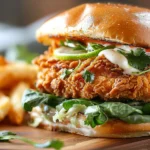 Crispy Cilantro Lime Chicken Sandwich (Air-Fried or Oven Baked)