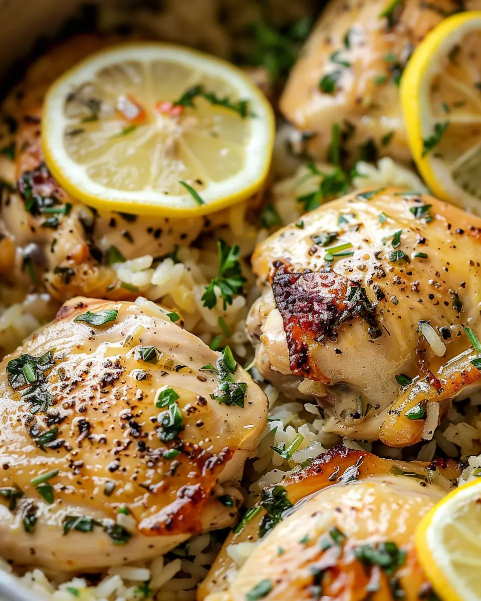 Slow Cooker Lemon Herb Chicken: The Ultimate Juicy Rice Delight