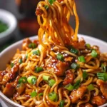 Sticky Garlic Chicken Noodles Recipe