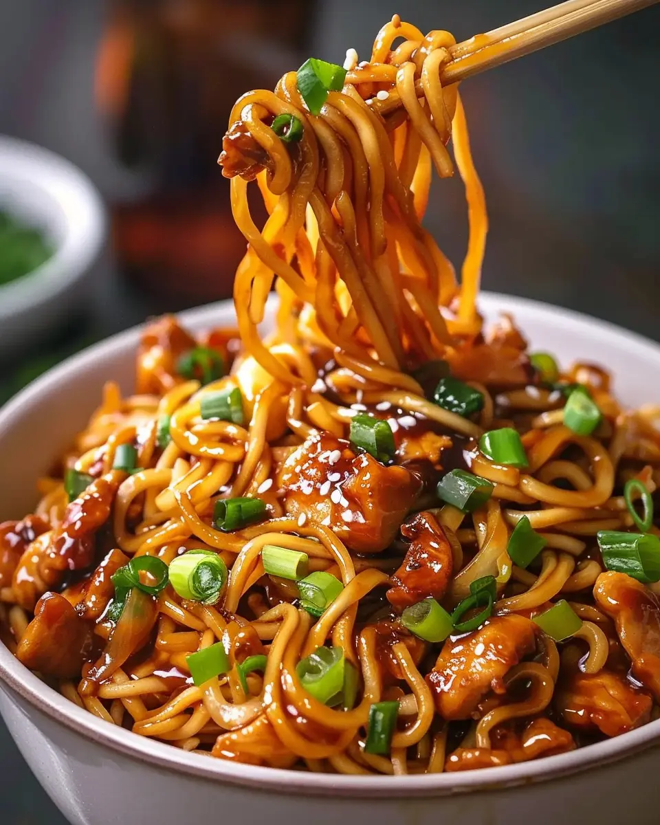 sticky garlic chicken noodles recipe: the easy indulgence you’ll love