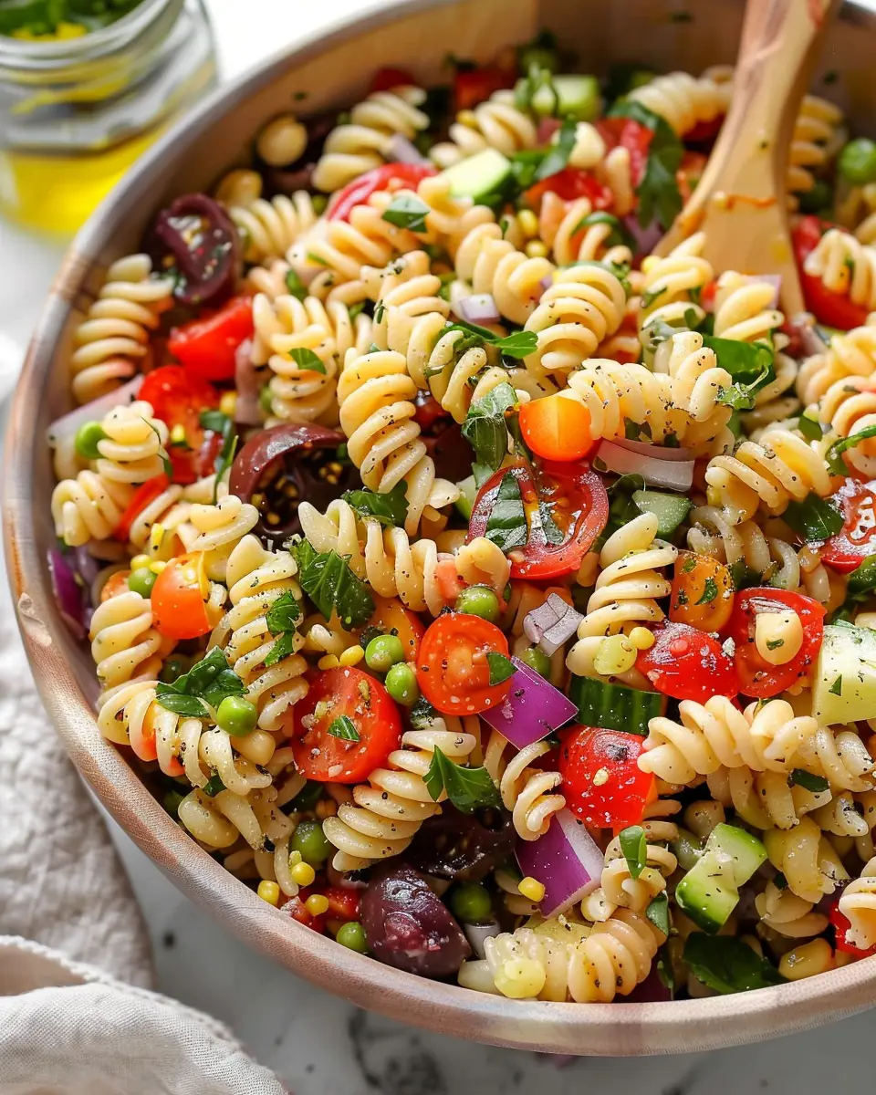 Italian Pasta Salad: Easy Vegetarian Recipe with Turkey Bacon