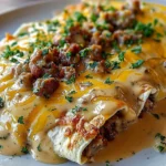 Southern Breakfast Enchiladas with Sausage Gravy