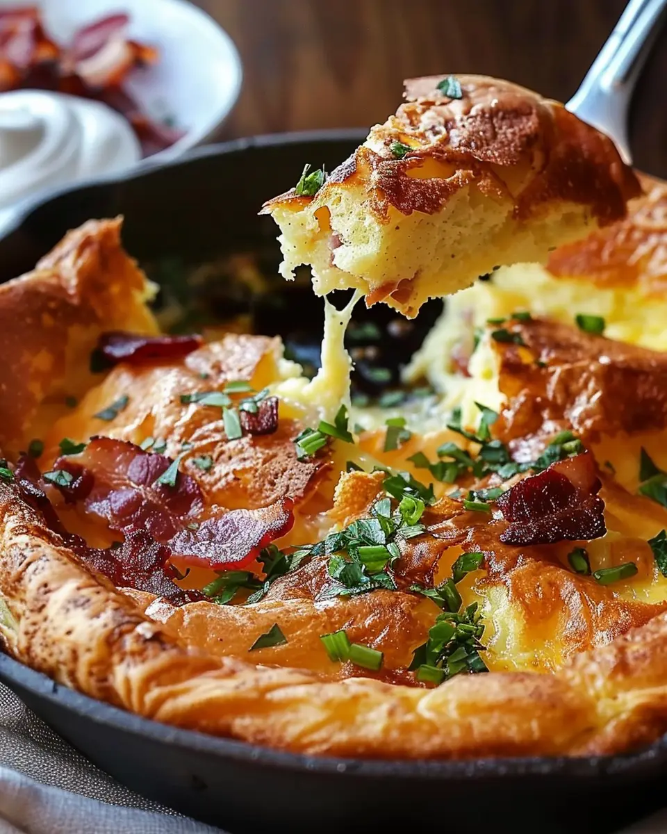 Savory Cheddar Turkey Bacon Dutch Baby: A Delightful Morning Treat